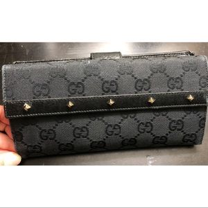 Authentic Gucci studded wallet